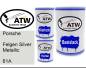 Preview: Porsche, Felgen Silver Metallic, 61A: 500ml Lackdose + 500ml Klarlack + 250ml Härter - Set, von ATW Autoteile West.